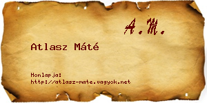 Atlasz Máté névjegykártya