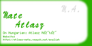 mate atlasz business card